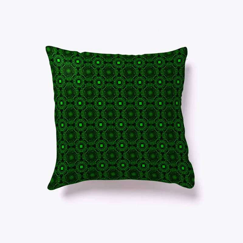 Pixelated Spirals Green